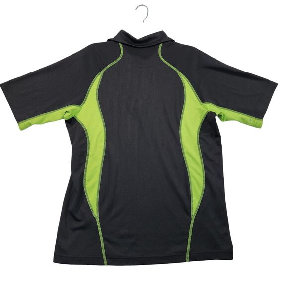 North End Performance 1/4 Zip Polo Cool Logik Men's Size M Black Acid Green NWT - Picture 2 of 7